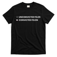 Unconvicted Felon Vs Convicted Felon Funny Ballot Paper T-Shirt