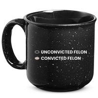 Unconvicted Felon Vs Convicted Felon Funny Ballot Paper 15oz Campfire Ceramic Mug