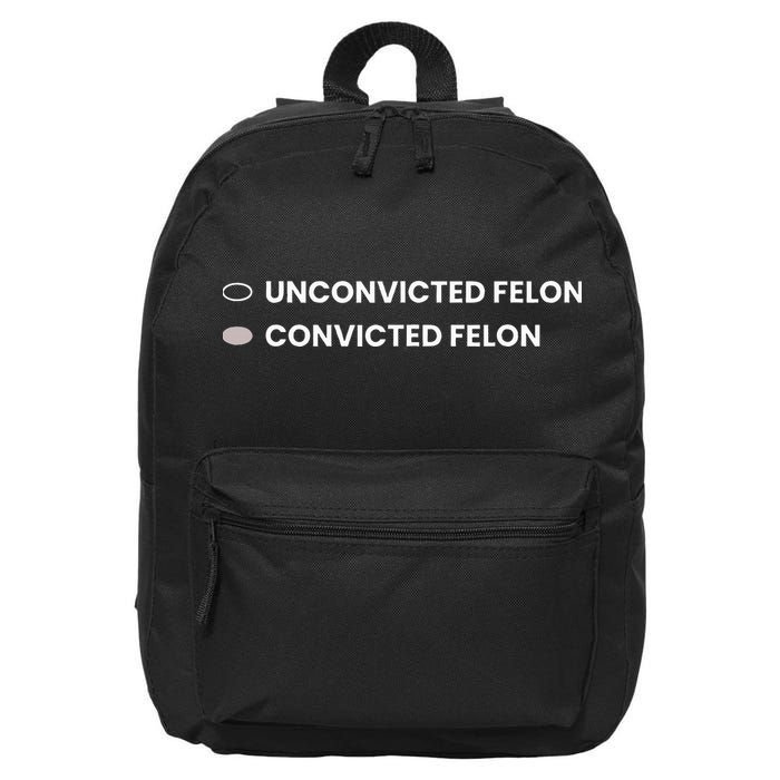 Unconvicted Felon Vs Convicted Felon Funny Ballot Paper 16 in Basic Backpack