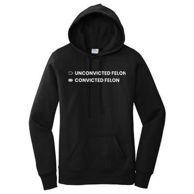 Unconvicted Felon Vs Convicted Felon Funny Ballot Paper Women's Pullover Hoodie