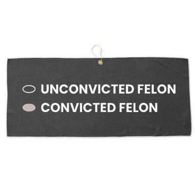 Unconvicted Felon Vs Convicted Felon Funny Ballot Paper Large Microfiber Waffle Golf Towel