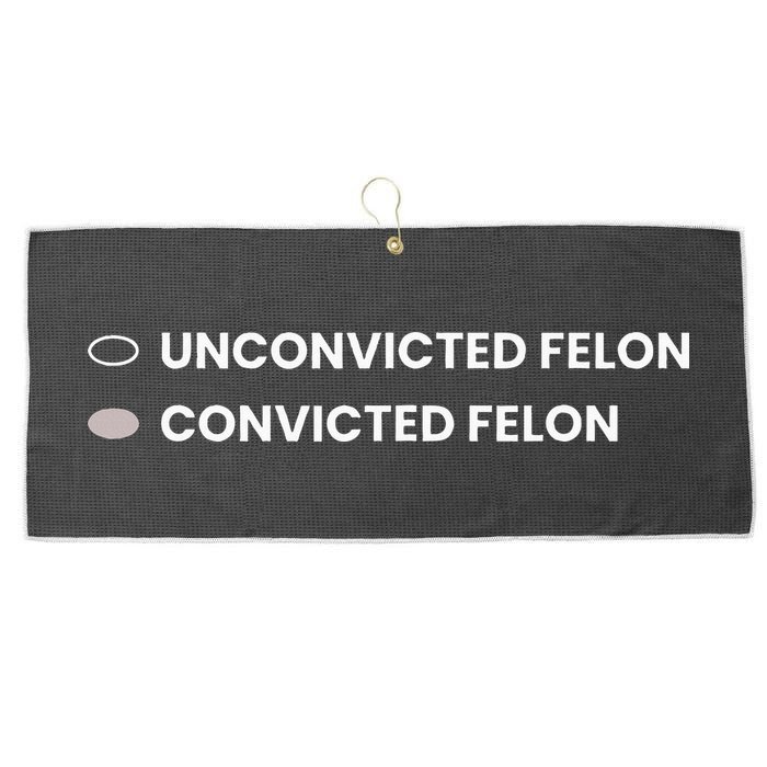 Unconvicted Felon Vs Convicted Felon Funny Ballot Paper Large Microfiber Waffle Golf Towel