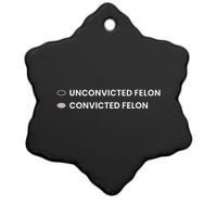 Unconvicted Felon Vs Convicted Felon Funny Ballot Paper Ceramic Star Ornament