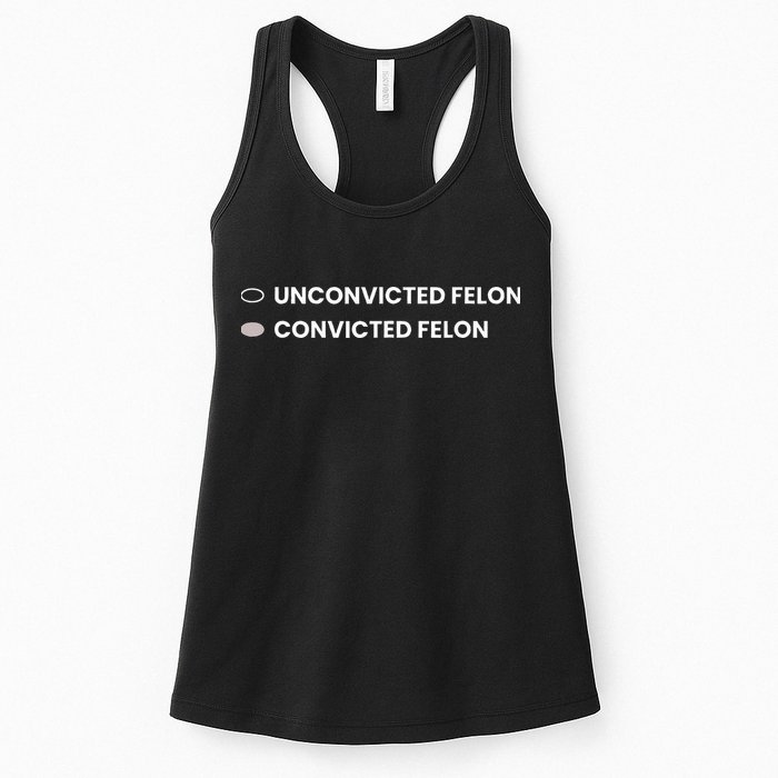 Unconvicted Felon Vs Convicted Felon Funny Ballot Paper Womens Tank Top