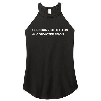 Unconvicted Felon Vs Convicted Felon Funny Ballot Paper Women's Perfect Tri Rocker Tank