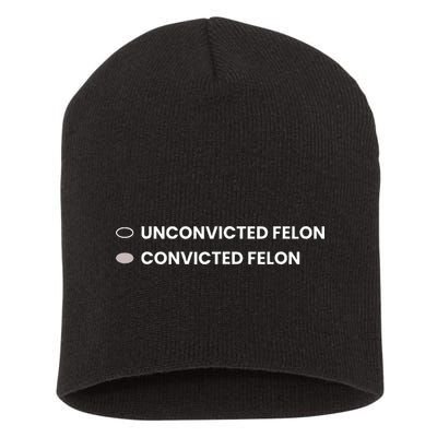 Unconvicted Felon Vs Convicted Felon Funny Ballot Paper Short Acrylic Beanie