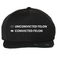 Unconvicted Felon Vs Convicted Felon Funny Ballot Paper Wool Snapback Cap
