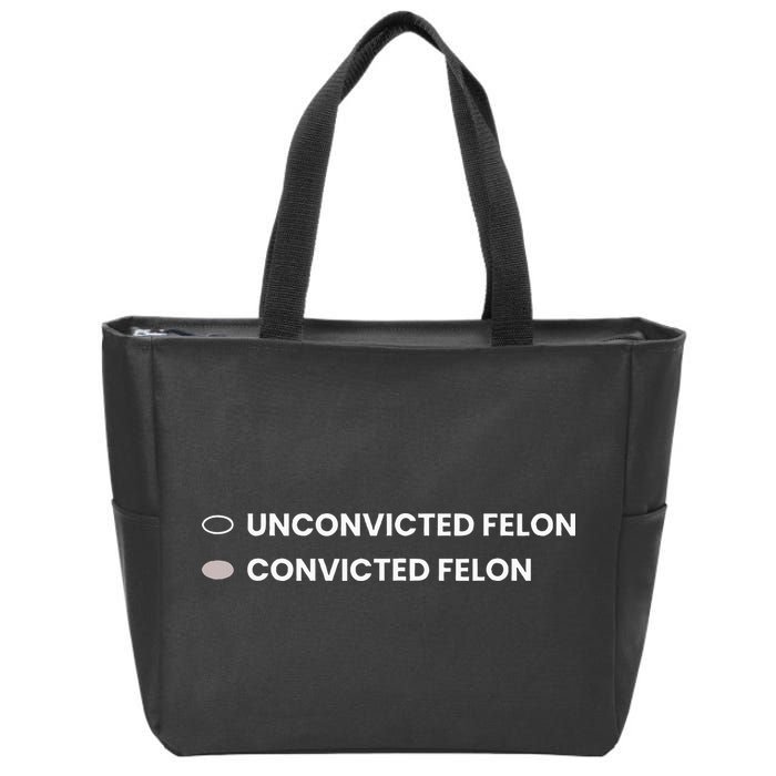 Unconvicted Felon Vs Convicted Felon Funny Ballot Paper Zip Tote Bag