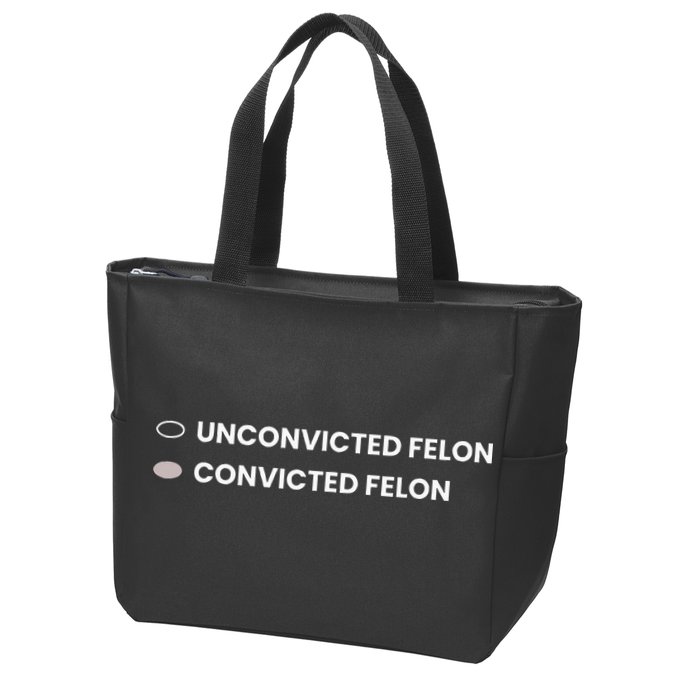 Unconvicted Felon Vs Convicted Felon Funny Ballot Paper Zip Tote Bag