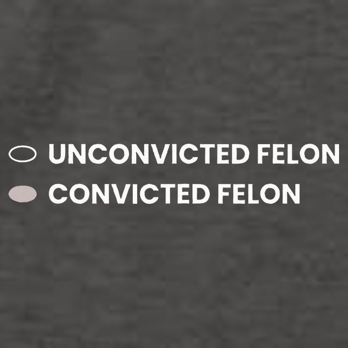 Unconvicted Felon Vs Convicted Felon Funny Ballot Paper Vector Backpack