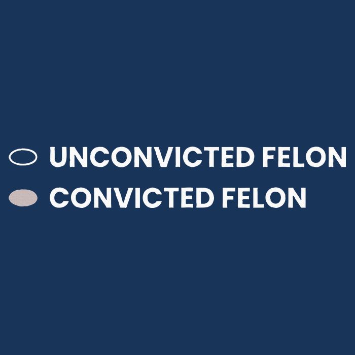 Unconvicted Felon Vs Convicted Felon Funny Ballot Paper Infant Baby Jersey Bodysuit
