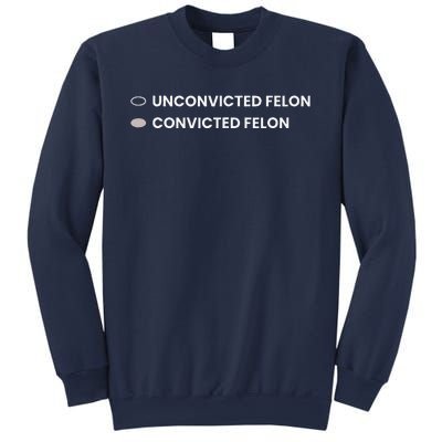 Unconvicted Felon Vs Convicted Felon Funny Ballot Paper Sweatshirt