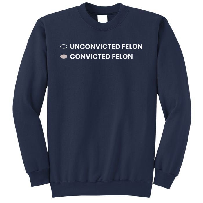 Unconvicted Felon Vs Convicted Felon Funny Ballot Paper Sweatshirt