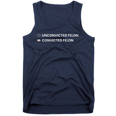 Unconvicted Felon Vs Convicted Felon Funny Ballot Paper Tank Top