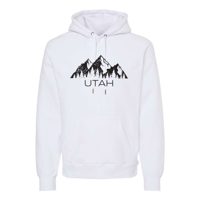 Utah For Women Utah Mountain Souvenir Gift Premium Hoodie