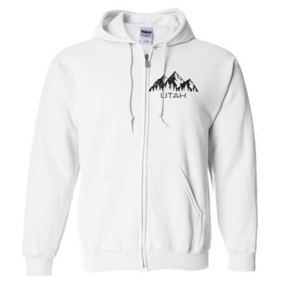 Utah For Women Utah Mountain Souvenir Gift Full Zip Hoodie