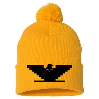 United Farm Workers UFW Huelga Bird Chicano Labor Union Pom Pom 12in Knit Beanie