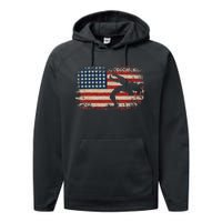 Usa Flag Wrestling American Flag Wrestling Wrestle Gift Performance Fleece Hoodie