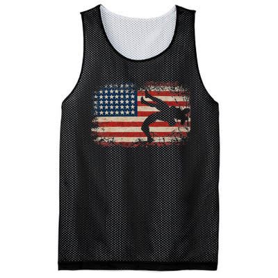 Usa Flag Wrestling American Flag Wrestling Wrestle Gift Mesh Reversible Basketball Jersey Tank