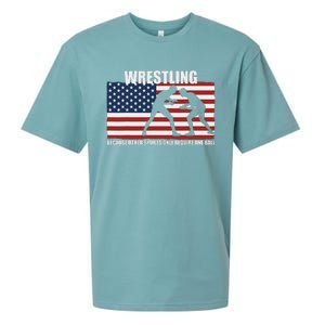 Us Flag Wrestling Because Other Sports Only Require One Ball Sueded Cloud Jersey T-Shirt