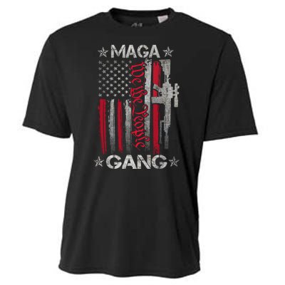 Us Flag We The People Maga Gang Pro Trump Support Cooling Performance Crew T-Shirt