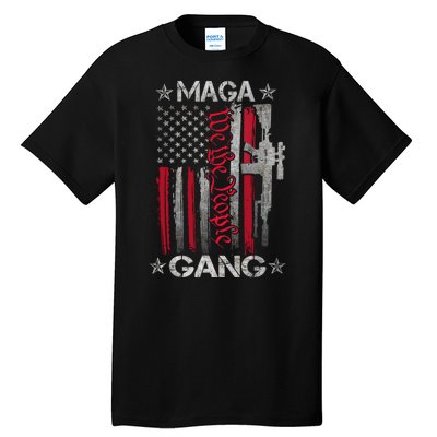 Us Flag We The People Maga Gang Pro Trump Support Tall T-Shirt