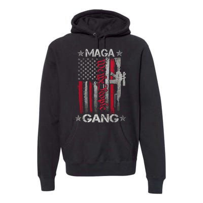 Us Flag We The People Maga Gang Pro Trump Support Premium Hoodie