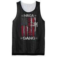 Us Flag We The People Maga Gang Pro Trump Support Mesh Reversible Basketball Jersey Tank