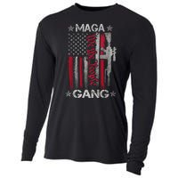 Us Flag We The People Maga Gang Pro Trump Support Cooling Performance Long Sleeve Crew