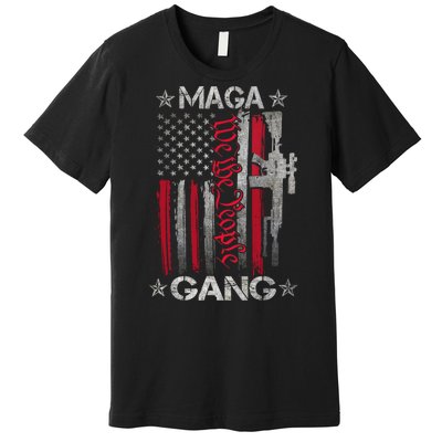 Us Flag We The People Maga Gang Pro Trump Support Premium T-Shirt