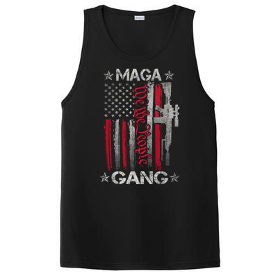 Us Flag We The People Maga Gang Pro Trump Support PosiCharge Competitor Tank