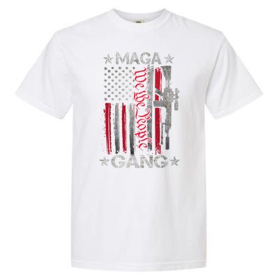 Us Flag We The People Maga Gang Pro Trump Support Garment-Dyed Heavyweight T-Shirt