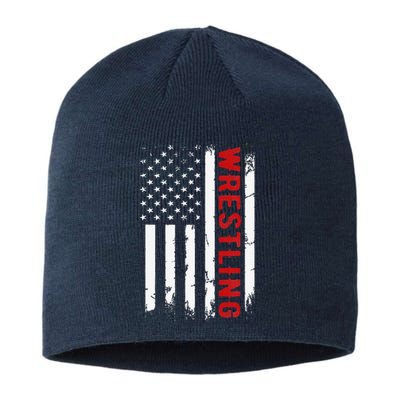 Usa Flag Wrestling American Flag Wrestling Wrestle Sustainable Beanie