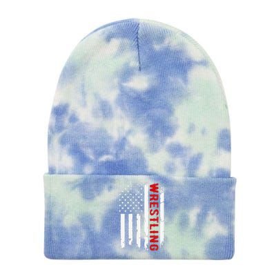 Usa Flag Wrestling American Flag Wrestling Wrestle Tie Dye 12in Knit Beanie