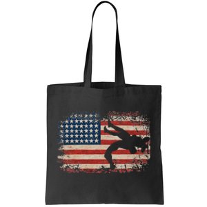 Usa Flag Wrestling American Flag Wrestling Wrestle Gift  Tote Bag