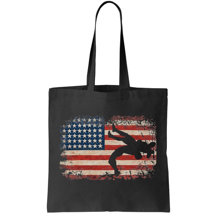 Usa Flag Wrestling American Flag Wrestling Wrestle Gift  Tote Bag