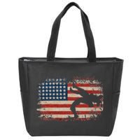 Usa Flag Wrestling American Flag Wrestling Wrestle Gift  Zip Tote Bag