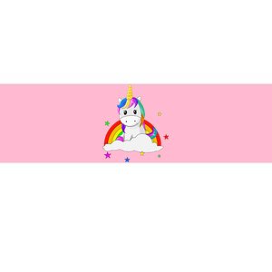 Unicorn for with rainbow and stars Bumper Sticker