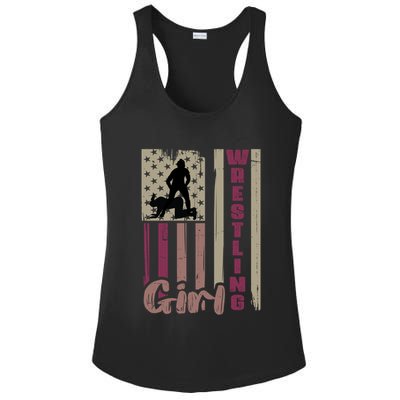 Us Flag Wrestling Wrestler Gift Ladies PosiCharge Competitor Racerback Tank