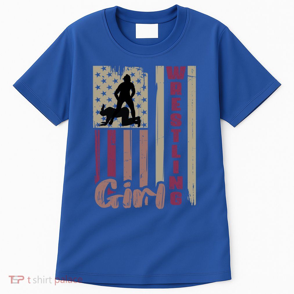 Us Flag Wrestling Wrestler Gift Tall T-Shirt