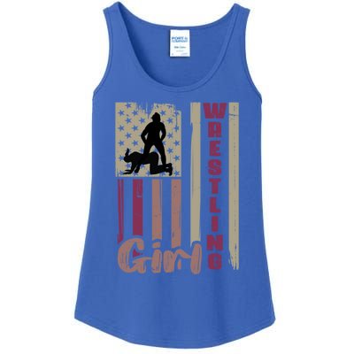 Us Flag Wrestling Wrestler Gift Ladies Essential Tank