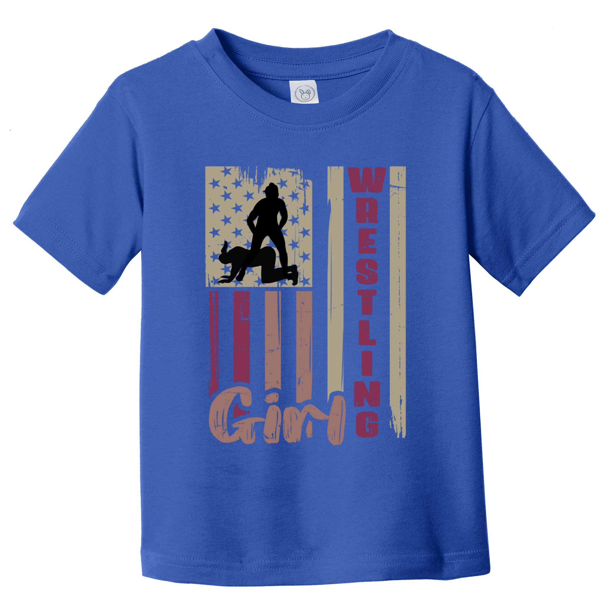 Us Flag Wrestling Wrestler Gift Toddler T-Shirt