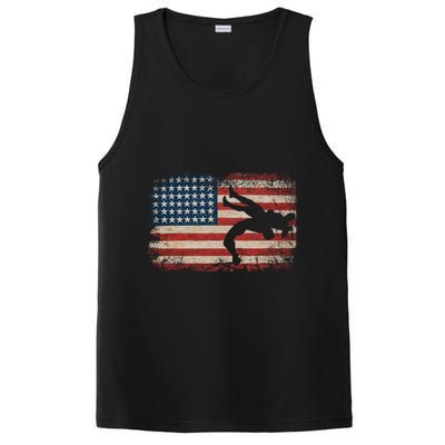 Usa Flag Wrestling American Flag Wrestling Wrestle Gift PosiCharge Competitor Tank