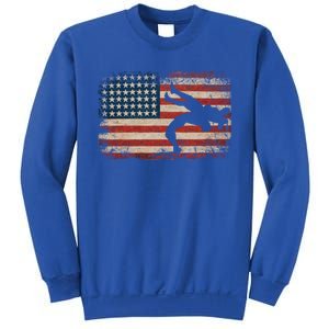 Usa Flag Wrestling American Flag Wrestling Wrestle Gift Sweatshirt