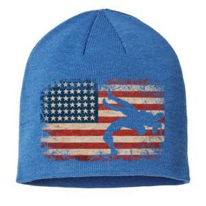 Usa Flag Wrestling American Flag Wrestling Wrestle Gift Sustainable Beanie