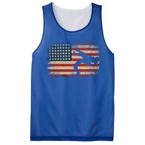 Usa Flag Wrestling American Flag Wrestling Wrestle Gift Mesh Reversible Basketball Jersey Tank