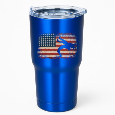 Usa Flag Wrestling American Flag Wrestling Wrestle Gift Tumbler