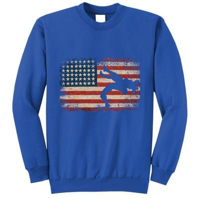 Usa Flag Wrestling American Flag Wrestling Wrestle Gift Tall Sweatshirt