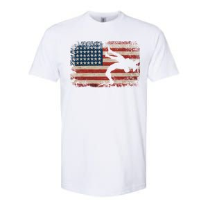 Usa Flag Wrestling American Flag Wrestling Wrestle Gift Softstyle CVC T-Shirt