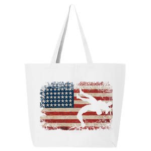 Usa Flag Wrestling American Flag Wrestling Wrestle Gift 25L Jumbo Tote